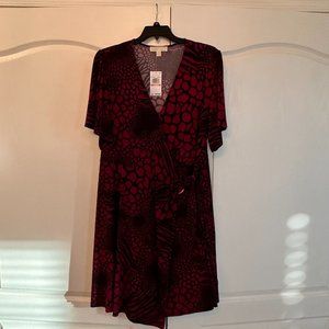 Michael Kors NWT Ruby and black short sleeve dress 2XL